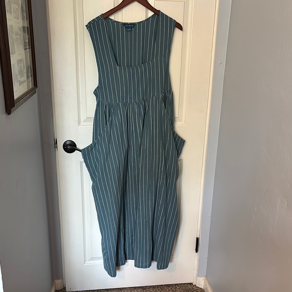 Elegant Blue Striped Dress